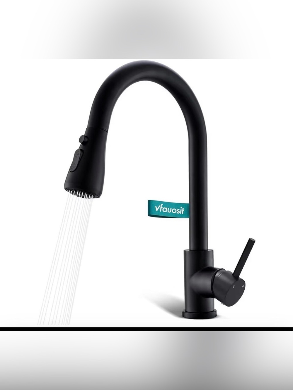 Black Kitchen Faucet with Pull Down Sprayer for RV Sink